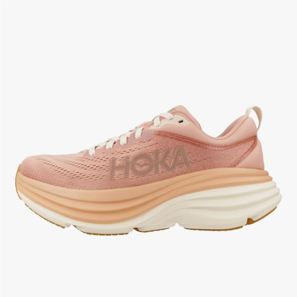 HOKA Bondi 8 Women's Running Shoes Sandstone/Cream